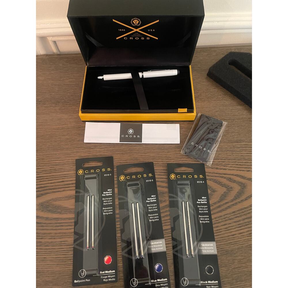 NIB Cross Tech3 + pen Multi function Pen w/ 3 ball point refill pack ( b r & b)